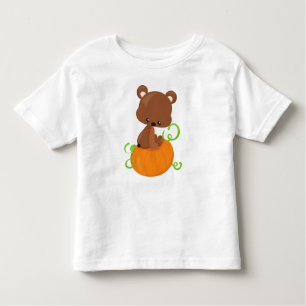 Cute Bear, Little Bear, Brown Bear, Pumpkin Toddler T-Shirt