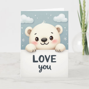 Cute Bear Love You Card