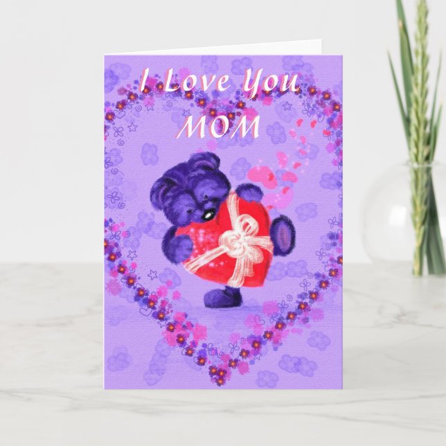 Cute Bear Mother's Day Card I Love You Mum (Front)