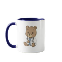Cute bear mug for your future doctor