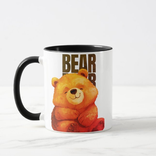 Cute Bear Mug - Unique Design for Animal Lovers (Left)