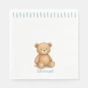 Cute Bear Napkins with Blue Accents