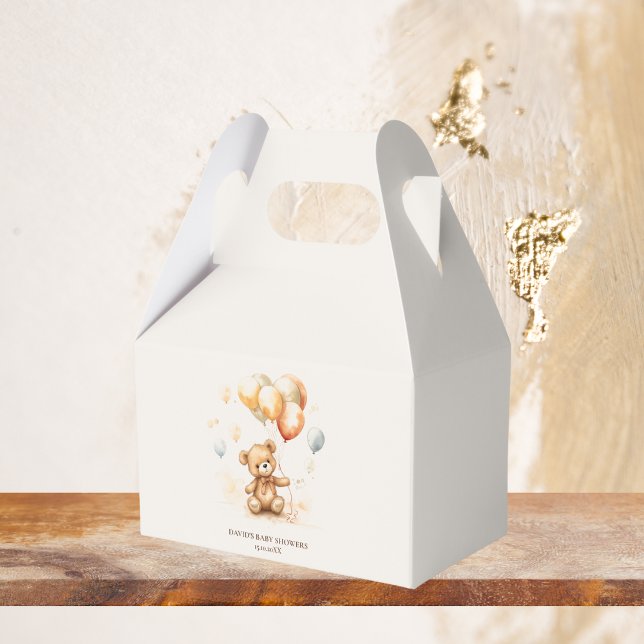 Cute Bear Neutral  Favour Box (Creator Uploaded)