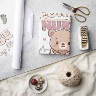 Cute Bear Nursery Wrapping Paper