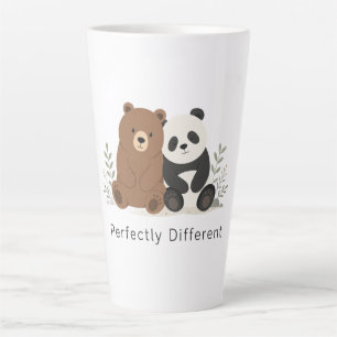Cute Bear & Panda Neurodiversity Inclusion T-Shir Latte Mug