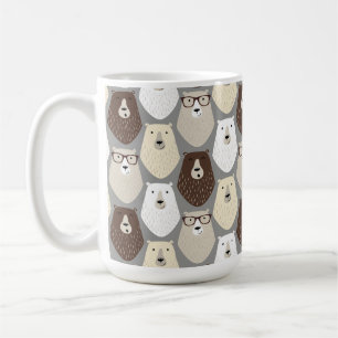 Cute Bear Pattern Fathers Day Gift Funny Dad Bear Coffee Mug