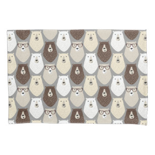 Cute Bear Pattern Fathers Day Gift Funny Dad Bear Pillowcase