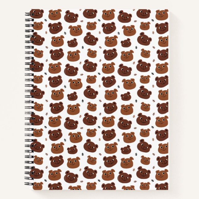 Cute Bear Pattern Notebook (Front)