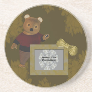 Cute Bear Photo Template Drink Coaster