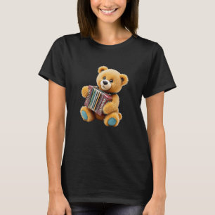 Cute bear playing the accordion. T-Shirt