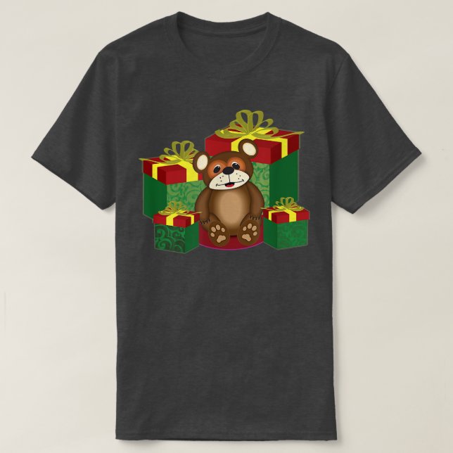 Cute Bear Presents Gifts Boys Girls Holiday Merch  T-Shirt (Design Front)