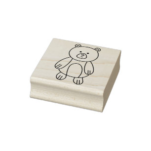 Cute Bear Rubber Stamp