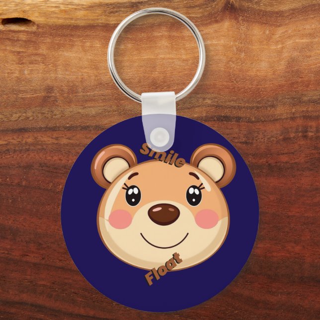 Cute Bear Smile Key Ring (Front)