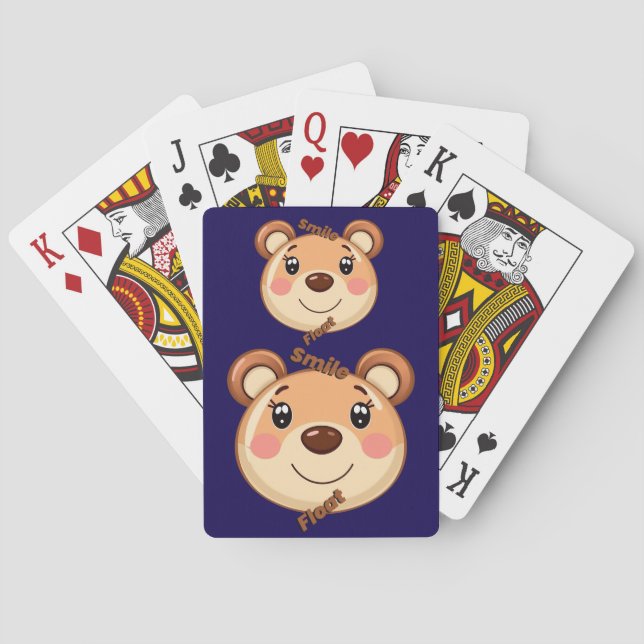Cute Bear Smile Playing Cards (Back)