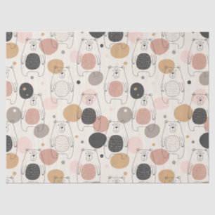 Cute Bear - Soft Pastel Woodland (3) Tissue Paper