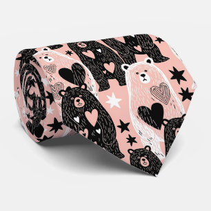 Cute Bear - Soft Pastel Woodland (4) Tie