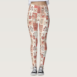 Cute Bear - Soft Pastel Woodland (6) Leggings