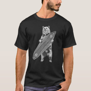 Cute Bear Surf Board Surfing For Men Women Sport T-Shirt
