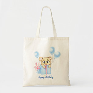 Cute Bear Theme Boy's Birthday Party Tote Bag