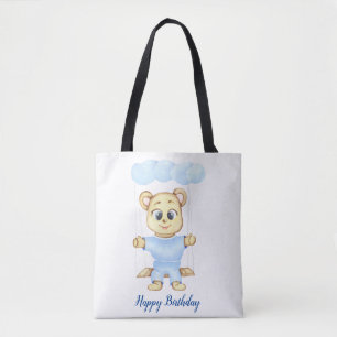 Cute Bear Theme Boy's Birthday Party Tote Bag