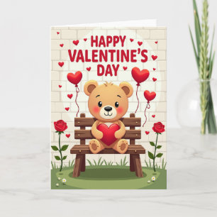 Cute Bear Valentines Day Card