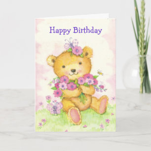 Cute bear w/butterfy card