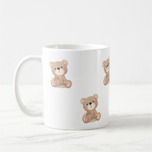 Cute Bear Watercolor Design - Simple Mug