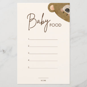 Cute Bear We Can Bearly Wait Gender Baby Shower 