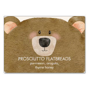 Cute Bear We Can Bearly Wait Gender Baby Shower  Table Number