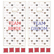  CUTE BEAR WEDDING GAME Cornhole Set