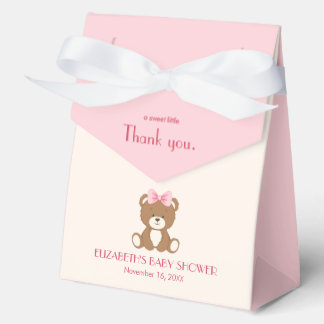 Cute bear with a pink bow   Favour Box