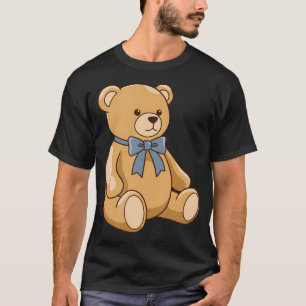 Cute Bear With Bow Woodland Animals Mum Dad T-Shirt