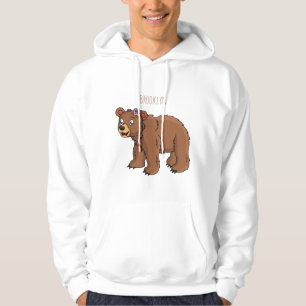Cute bear with flower cartoon illustration hoodie