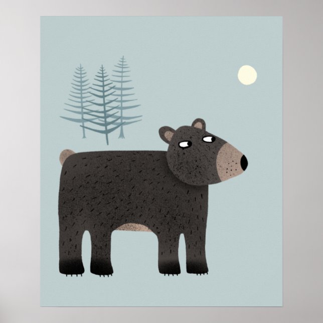 Cute Bear Woodland Poster (Front)