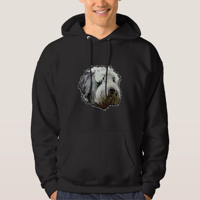 Cute Bearded Collie Dog Owner Hoodie (Front)