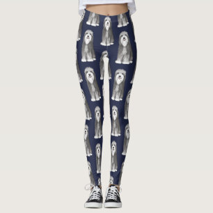 Cute Bearded Collies Pattern Leggings