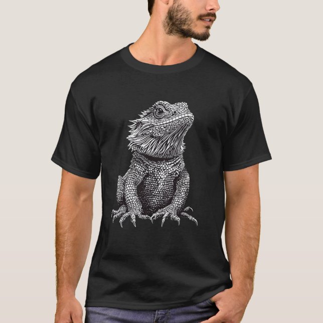 Cute Bearded Dragon Graphic T-Shirt (Front)