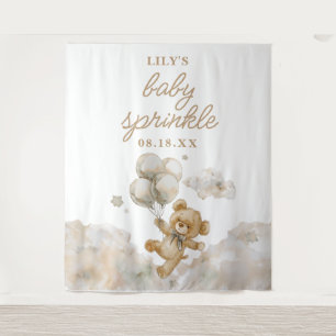Cute Bearly Wait Neutral Baby Sprinkle Photo Prop Tapestry