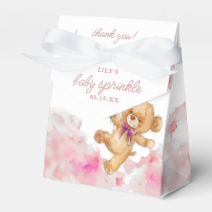 Cute Bearly Wait Pink Girl Baby Shower Sprinkle Favour Box