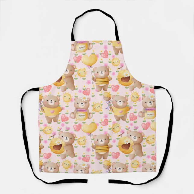 Cute bears and honey apron (Front)
