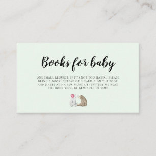 Cute bears baby shower book request card