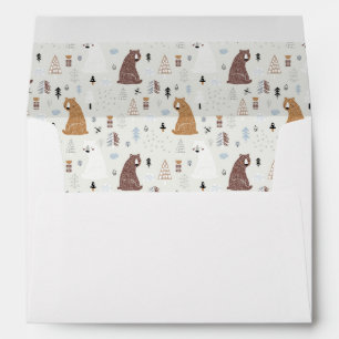 Cute Bears in the Woods Pattern Envelope