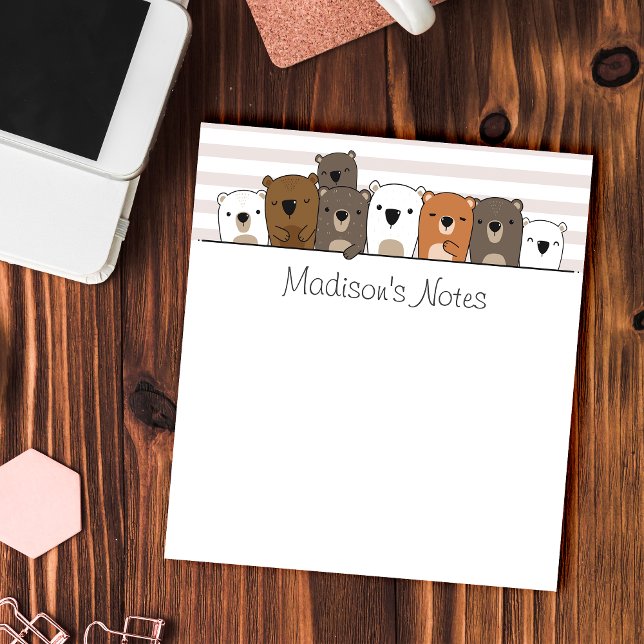 Cute Bears Personalised Notepad (Creator Uploaded)