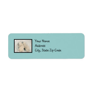 Cute Bears Robin's Egg Blue Address Labels