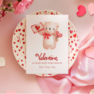 Cute Beary Happy Valentine's Day Greeting Card