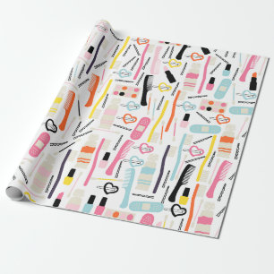 Cute Beautician Wrapping Paper