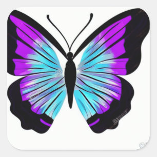 Cute Beautiful Colourful Pretty Butterfly Square Sticker