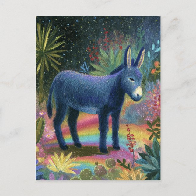 Cute Beautiful Donkey Postcard (Front)