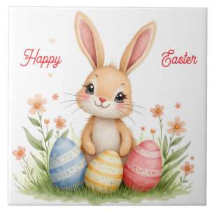 Cute Beautiful Easter Bunny Popular Collection Ceramic Tile