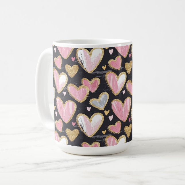 cute beautiful pattern for valentine's day  coffee mug (Front Left)